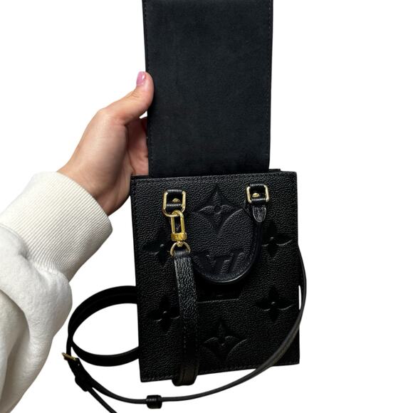 Louis Vuitton Black 2020 Monogram Petit Sac Plat Satchel Purse - Picture 5 of 13